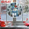 (US Local) DIY Xmas Diamond Painting Ornament with Clock Function Creative Craft