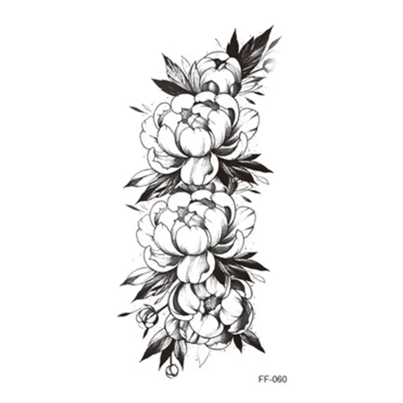 1 Pcs Women Body Chest Art Temporary Tattoo Sticker Big Large Fake Tattoo Sticker Purple Rose Flower Girl Waist Bracelet Tattoos