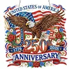 Diamond Painting Single-Sided Acrylic Flag and USA 250th Hanging Pendant Sun Catcher for Home Garden Wall Door