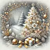 (Multi-Style)Winter Scenery-11CT Stamped Cross Stitch 40*40cm/15.75*15.75in