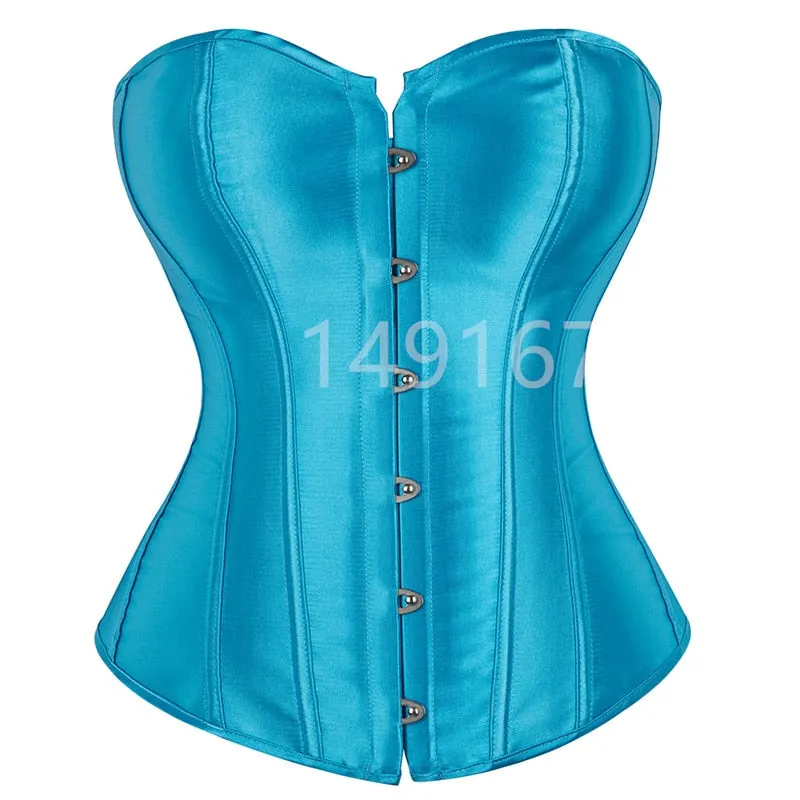 Sapubonva Overbust Corset Plus Size Sexy Corselet Corsets and Bustiers Tops Red Black Pink Purple White Gothic Lingerie Women