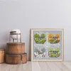 (Stamped/Counted) Four Seasons - 14CT 2 Strands Cross Stitch 33*33cm/12.99*12.99in(Brand)
