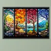 (US Local)Paint By Numbers Kit On Canvas DIY Oil Art Four Seasons Picture Decor 60x40cm