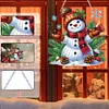(US Local)Xmas Snowman Theme DIY Diamond Art Pendant Wall Door Decoration