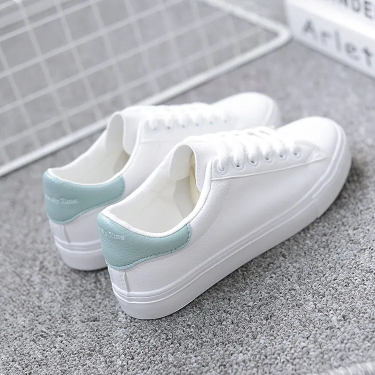 Churchf Churchf White Shoes 2023 Spring And Autumn New Korean Version Of Women's Board Shoes Students Flat Casual Single Shoes Round Head Tie Women's Shoes Tide