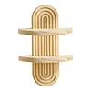 1/2Pcs Boho Shelves Wall Decor Mid Century Modern Decorative Floating Shelves 11.81 Inch with Ledge for Home Living Room