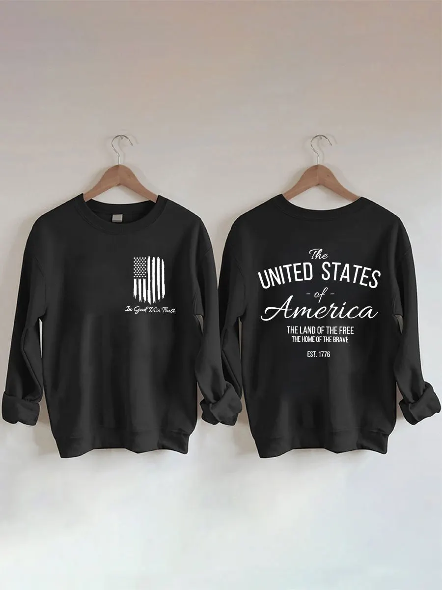 In God We Trust America Flag Sweatshirt