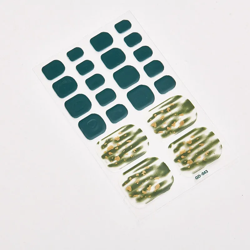 22 Tips/Sheet Shiny Nail Decoration Nail Adhesive Nail Accesoires Nail Art Decoration Nailart Sticker Adesivos Nail Tape