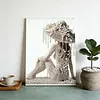 (30x40cm)DIY Pearl Painting Framed Beauty Handmade Pearl Material Art Kit Living Room Decor