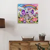 DIY Pearl Painting Baby Elephant for Home Decor with Frame(25x25cm)