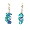 2PCS/SET 5D DIY Diamond Painting Double-side Special Drills Keychain Slap Luminous Kits