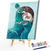 Peacock Princess-Paint by Numbers Acrylic Painting 40*50cm