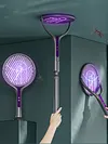 Rotating Head Bug Zapper Racket 2 in 1 Electric Fly Swatter for Indoor Outdoor