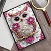 (US Local)50-Page A5 Owl Diamond Painting Notebook for Adult Holiday Birthday Gift