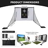 [US Local Warehouse] Golf Hitting Practice Net with 2 Side Barriers & Storage Bag 10x7ft Golf Hitting Aid Net Personal Driving Range for Backyard Driving Chipping Training Swing
