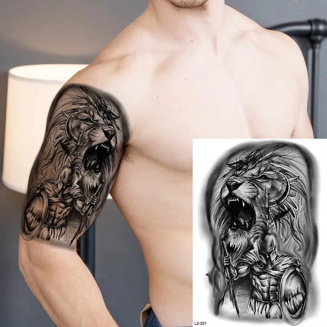 Sdrawing Halloween Skeleton Skull Vampire Temporary Tattoos For Women Adult Rose Flower Fake Tattoo Body Art Leg Arm Tatoo