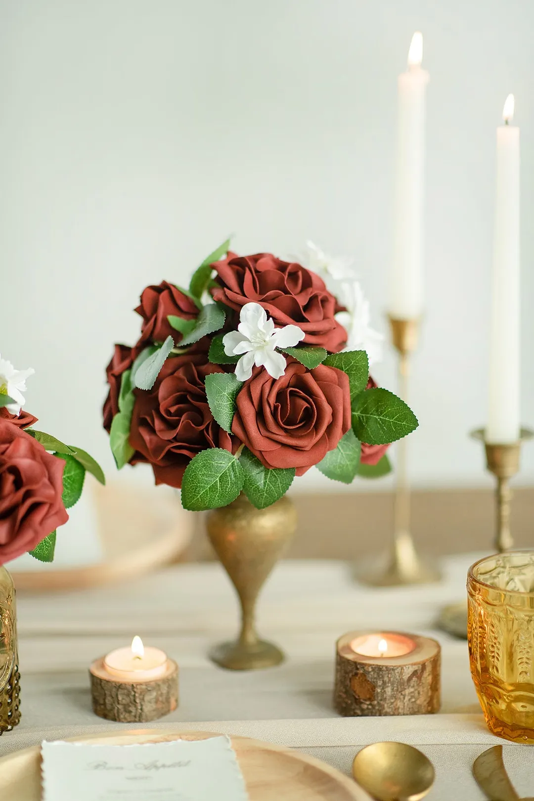 3.5" Foam Avalanche Rose with Stem - 16 Colors