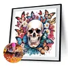 >SALE<5D DIY Partial Special Shaped Drill Butterfly Skull Diamond Painting 40x40cm