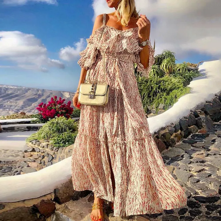 Holiday Sling Print Dress