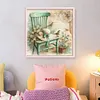 Chair Flower Hat-11CT Stamped Cross Stitch 40*40cm/15.75*15.75in