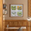 (Stamped/Counted) Four Seasons - 14CT 2 Strands Cross Stitch 33*33cm/12.99*12.99in(Brand)