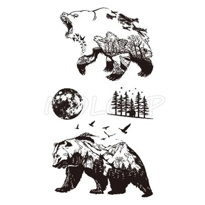 Tattoo Sticker Little Half Face Cat Element Small Animal Flower Water Transfer Temporary Fake Body Art Tatoo for Kid Girl Boy