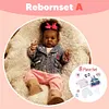[Doll with Heartbeat and Sound] Black Reborn Baby Dolls 20'' Cute Heidi Truly Reborn Baby Doll Girl with Bottle and Pacifier - RBBI-Myrebornbabydoll&reg; Myrebornbabydoll&reg;