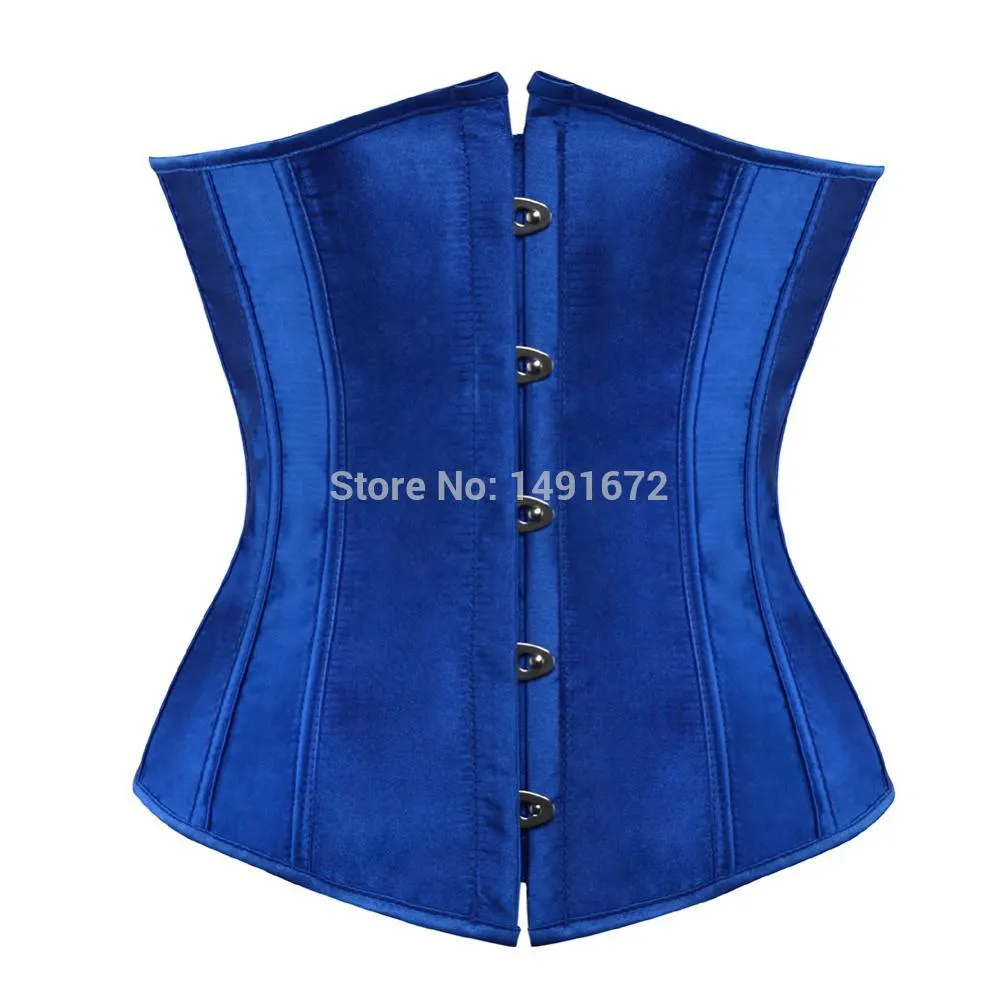 Corset Underbust for Women Top Sexy Waist Cincher Gothic Lingerie Vintage Shape Body Belt Plus Size Gorset Green Pink Red Black