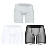 Men's Sheer Ice Silk Boxer Briefs Sexy Super Thin Seamless Trunk Underwear Bulge Pouch Panties
