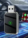 2 in 1 Wireless CarPlay Android Auto Adapter Plug & Play for Factory Wired Cars
