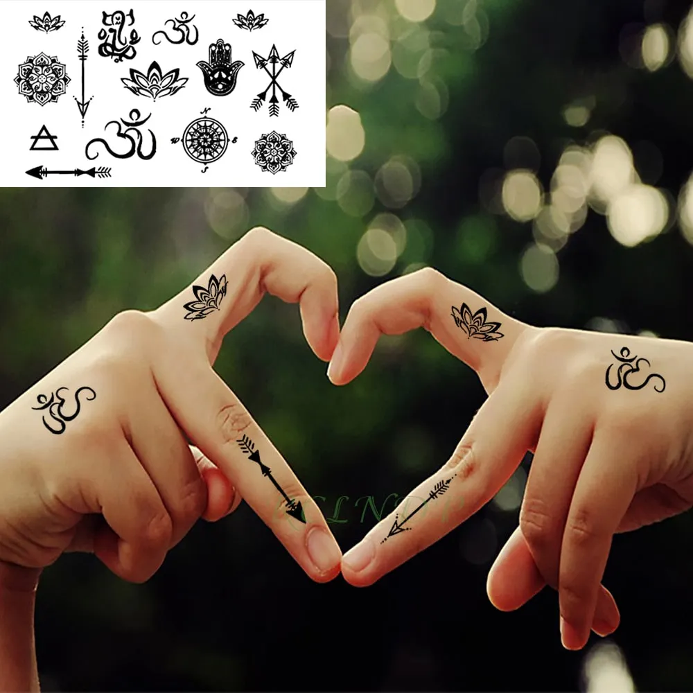 Waterproof Temporary Tattoo Sticker heartbeat wave French it is the life English letter women's tatto flash tatoo fake tattoos