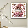 >SALE<5D DIY Partial Special Shaped Drill Diamond Painting Heart Gnome Decor 30x30cm