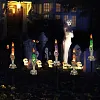 Bougie &eacute;lectronique LED d'Halloween, bougeoir squelette