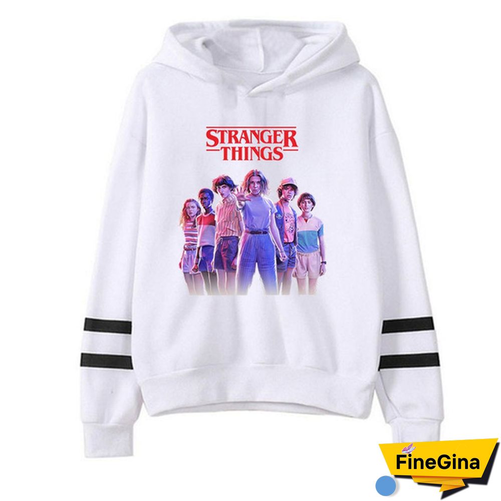 Stranger Things Printed Hoodies Unisex Hooded Sweatshirts Cozy Tops Pullovers