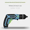 Professional grade 4-in-1 electric screwdriver with 4 directions of rotation, torque, cutting, angle and eccentric attachments and extensive accessories, 400 W 1.5 Ah Li-ion drill bit set