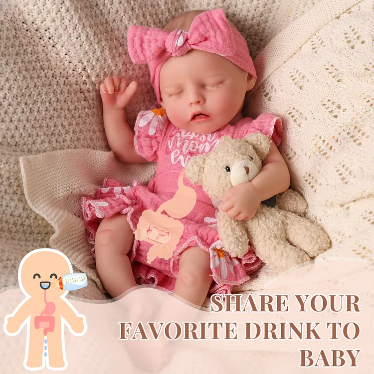 Babeside Twinnie 12" Realistic Silicone Sleeping Baby Little Infant Girl