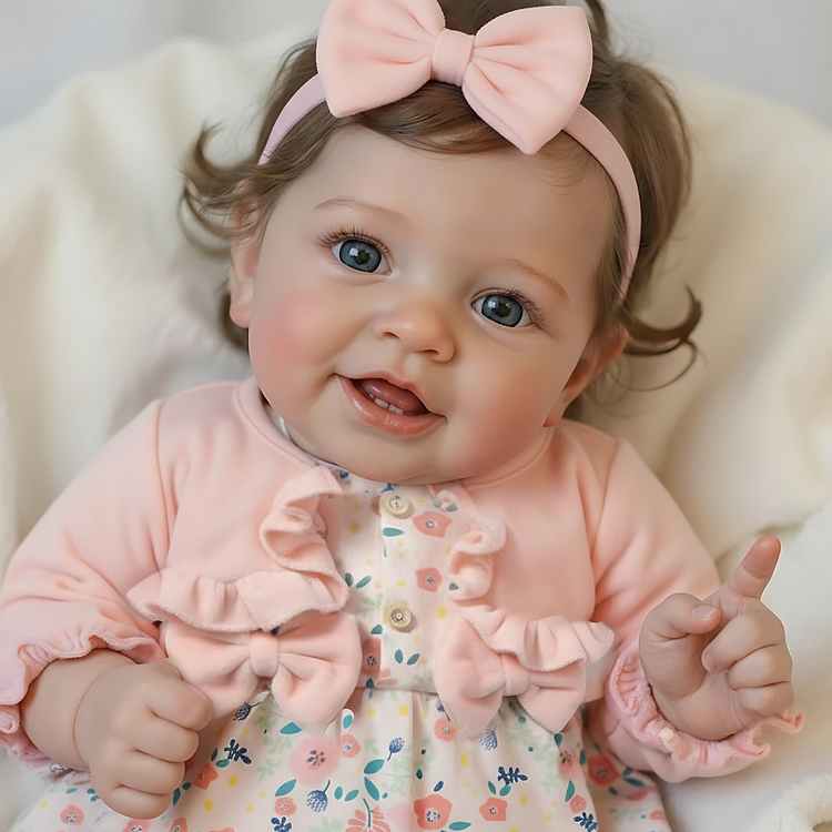 Babeside Smiling Reborn Baby Vead 20" Little Infant Girl Heartwarming Gift Timeless Emotional Moments