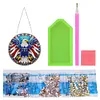 5D Diamond Painting Double Sided Effect  Stained Glass Panel Decorative Home Garden Decoration Hanging Kit(Eagle)
