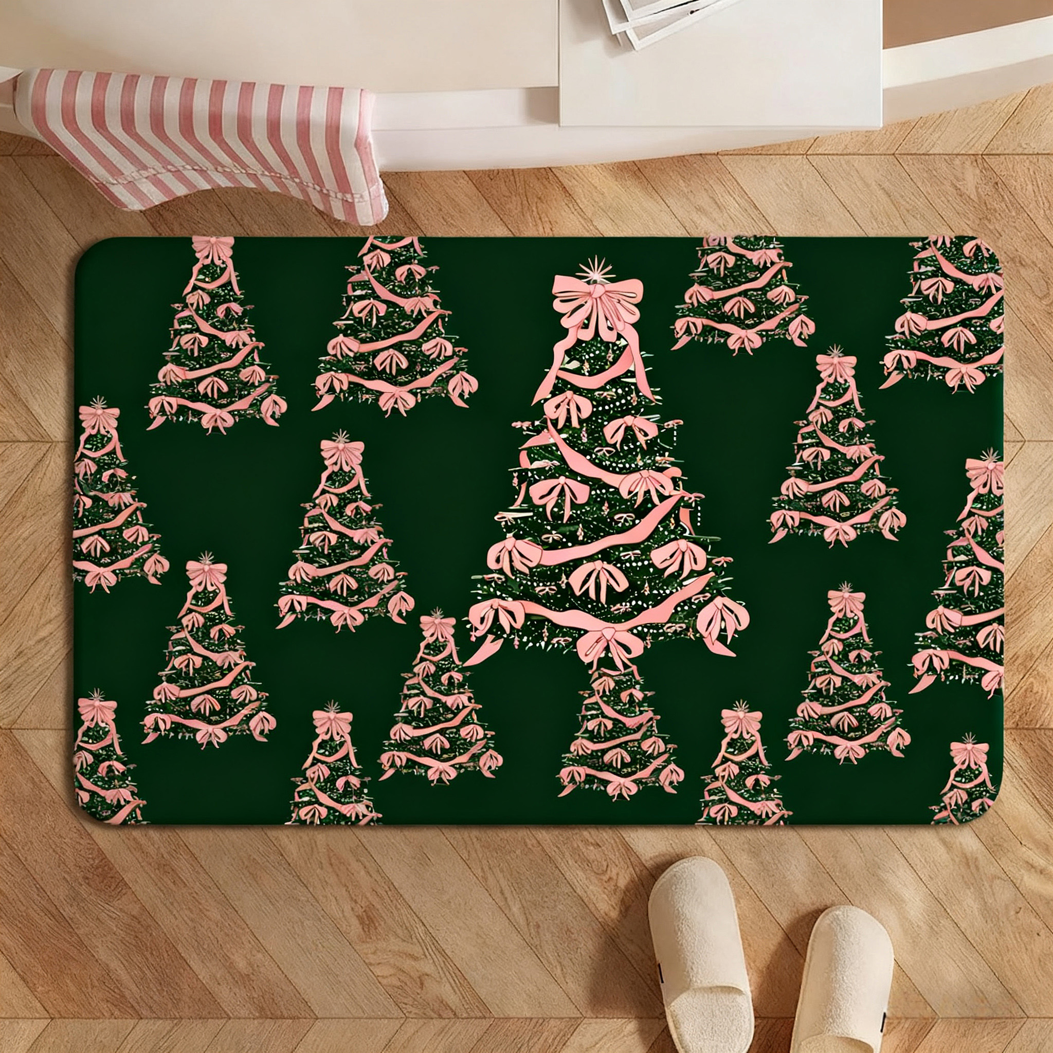 Green Christmas Tree Doormat