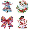 4Pcs Acrylic Special Shaped Christmas DIY Diamond Art Brooch Kit