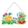 (Single Sided) Diy Floral Animal Special Shaped Diamond Painting Pendant