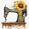 Sewing Machine-11CT Stamped Cross Stitch 45*45cm/17.72*17.72in