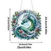(US Local)Acrylic Special Shape Dragon Wreath 5D DIY Diamond Painting Dots Pendant