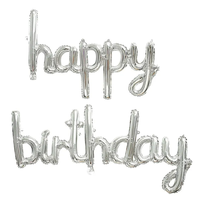 13Pcs Happy Birthday Balloons Foil Letter Balloon Birthday Party Decorations Kids Adult Birthday Balloons Alphabet Balloons set