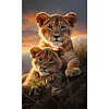 (Big Size)Leopard - 11CT Stamped Cross Stitch - 40*65cm - Animal