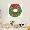 Xmas Wreath - 9CT Partial Beaded Cross Stitch Kit(21x21cm)