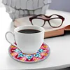 6Pcs/set Diamond Painting Mandala Water Proof Coaster Cup Cushion