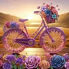 Diamond Painting-DIY Crystal Rhinestone Flower Bicycle