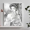 (US Local)Beauty 5D DIY Full Drill Round Big Size Diamond Painting Kit for Home Wall Decor 40x50cm 