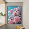 Camellia-11CT Stamped Cross Stitch Silk Thread 61*82cm/24.02*32.28in(Big Size)